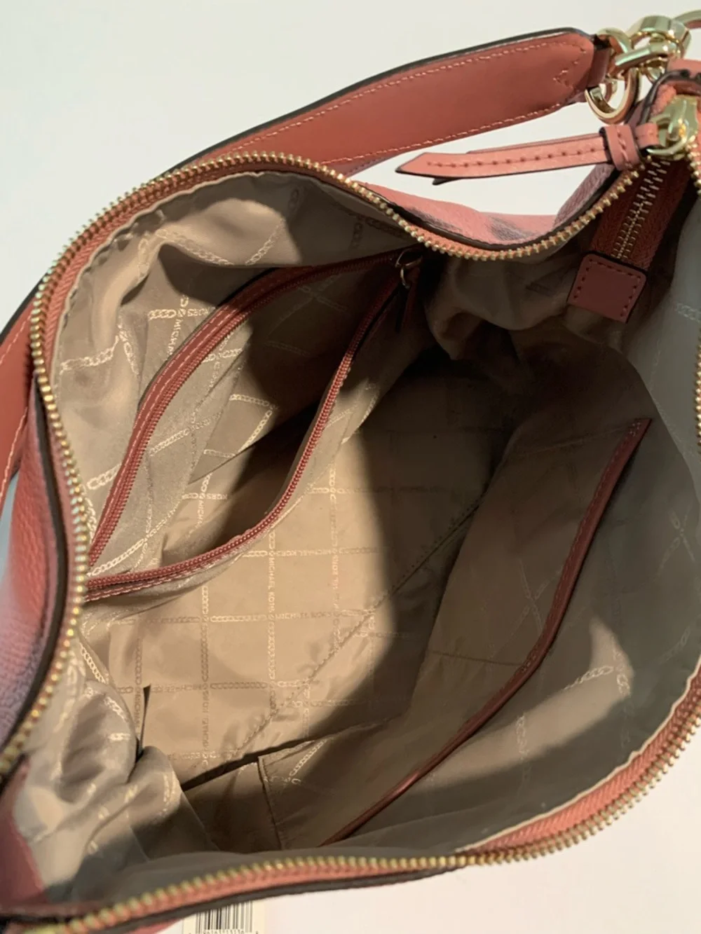 Michael Kors Sienna LG Convertible Shoulder Bag Rose Leather 2 Strap Crossbody